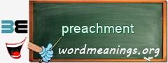 WordMeaning blackboard for preachment